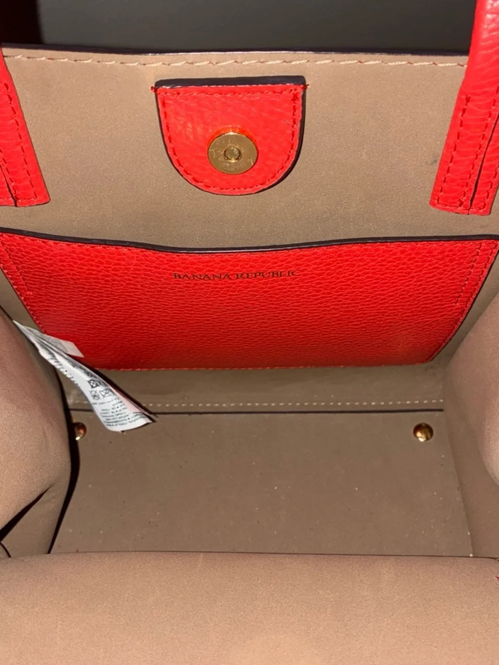 Banana Republic- Like New Red Orange Leather Suede Bag  - Timeless and Elegant